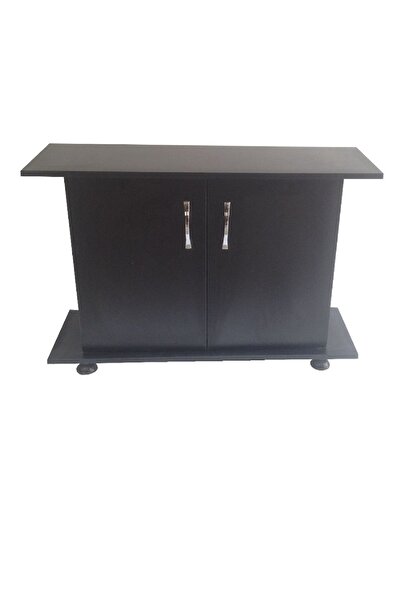Kanki Pet Akvaryum Sehpası MDF Siyah Düz 80 Cm Sehpa 80x28x67 Cm