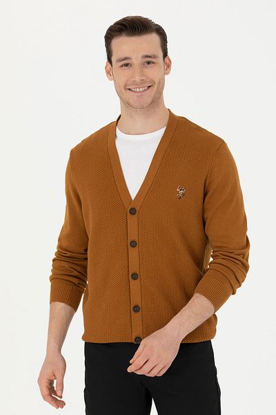 U.S. Polo Assn. Men's Coconut Basic Knitwear Cardigan 50268939 -Vr153