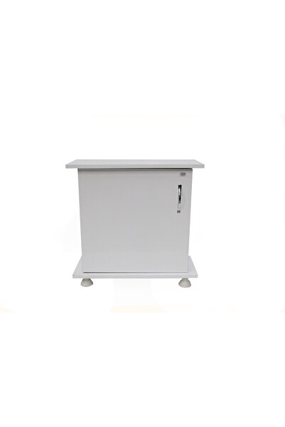 Kanki Pet Akvaryum Sehpası MDF Beyaz Düz 50 Cm 50x23x67