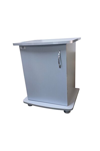 Kanki Pet Akvaryum Sehpası MDF İthal Serisi Oval 52 Cm Gri 52 x 45 x67 Cm