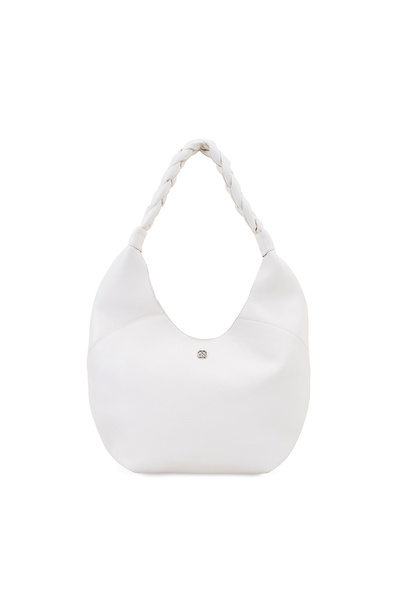 Desa حقيبة كتف جلدية بيضاء للنساء من Jainel