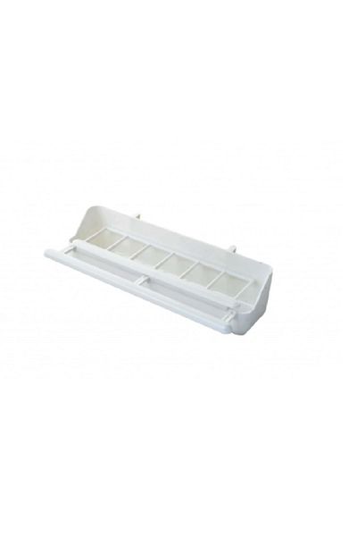 Kanki Pet White Long Food Bowl with 6 Compartments 19 Cm 6 Pieces