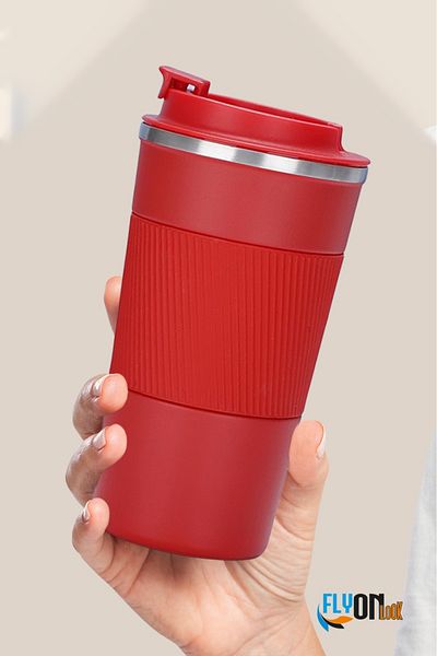 FLYON Stainless Double Layer 500 ml Thermos Cup - Vehicle Coffee Tea Cup -549