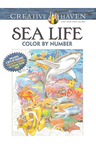 Dover Publications كتاب تلوين الحياة البحرية من كرييتف هيفن، كتاب تلوين بالأرقام