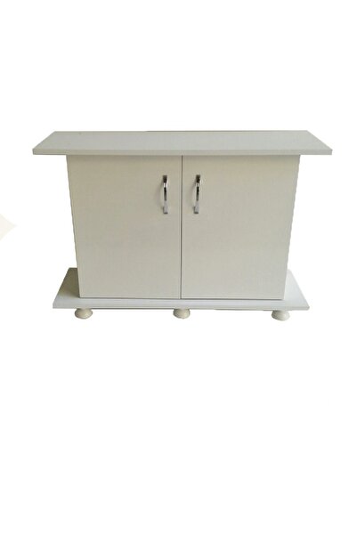 Kanki Pet Akvaryum Sehpası 100 Cm MDF Düz Beyaz 100x31x67 cm