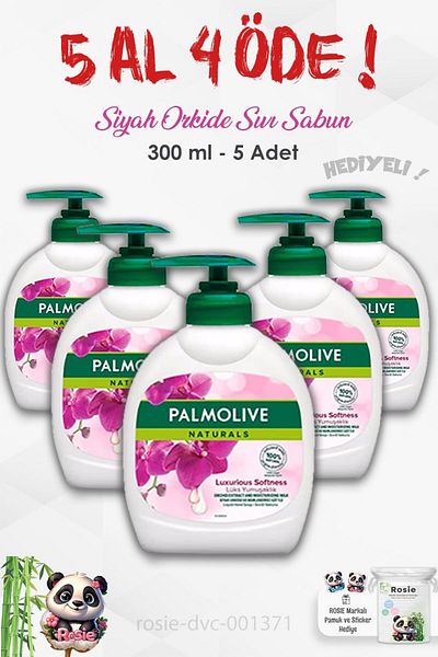 Palmolive Black Orchid Luxury Liquid Soap - Buy 5 Get 4 300 ml Rosie