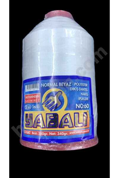 Yabalı 60 № 380 гр Полиестер - Обикновена бяла нишка