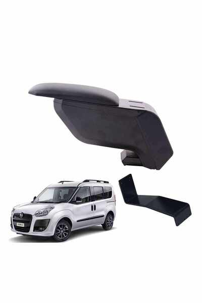 3 Tıkla Fiat Doblo 2013 Delmesiz Çelik Ayaklı Siyah Kolçak Kol Dayama