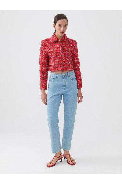 Nocturne High Waist Mom Jean Style Trousers