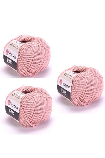 Yarnart Yarn Art Jeans Amigurumi Πλεκτό νήμα 83 Πούδρα Χρώμα Ζακέτα Πλεκτό Σχοινί Baby Floss Punch Floss 3 Συσκευασία