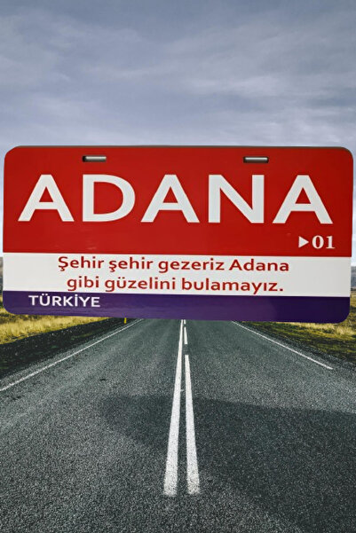 wonderlike Adana Yazılı Dekor plaka- Sarı Renk Araç İçi Cam Süsü ve Ofis Akse...