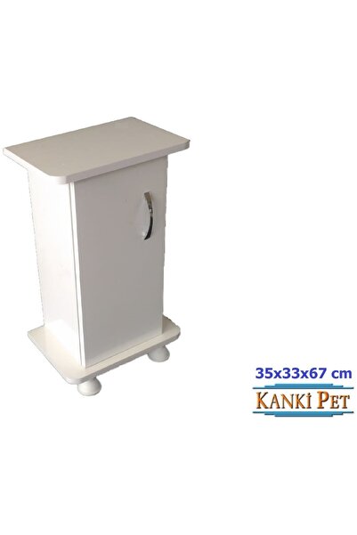 Kanki Pet Akvaryum Sehpası MDF Flex İthal Seri 35 Cm Beyaz 35x33x67 Cm