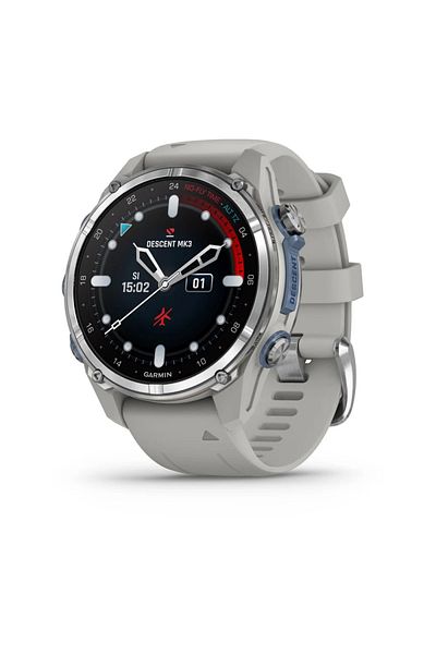Garmin GARMIN DESCENT MK3 - 43 MM STAINLESS STEEL WITH FOG GREY SILICONE BAND