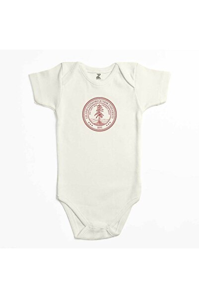 CrowsGate بدلة أطفال بشعار دائرة جامعة ستانفورد بلون إكرو