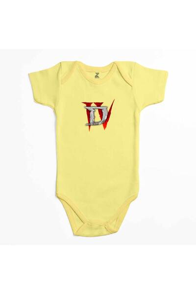 CrowsGate بدلة أطفال Diablo IV للشعار باللون الأصفر