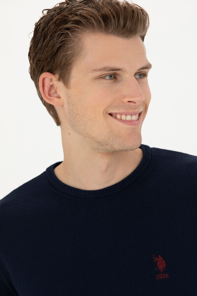 U.S. Polo Assn. Ανδρικό πουλόβερ Navy Blue Basic 50269005 -VR033