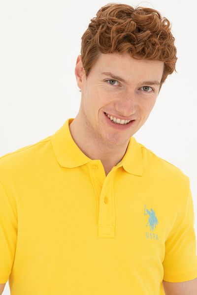 U.S. Polo Assn. Tricou de bază galben pentru bărbați 50263004 -VR094