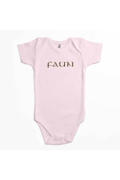 CrowsGate بدلة أطفال باللون الوردي بشعار Faun Color