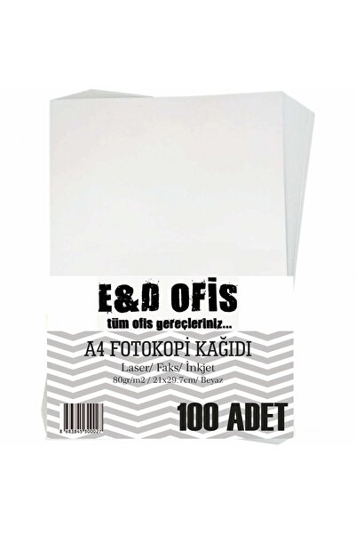 E&D OFİS E&D Ofis A4 Fotokopi Kağıdı 100 Yaprak