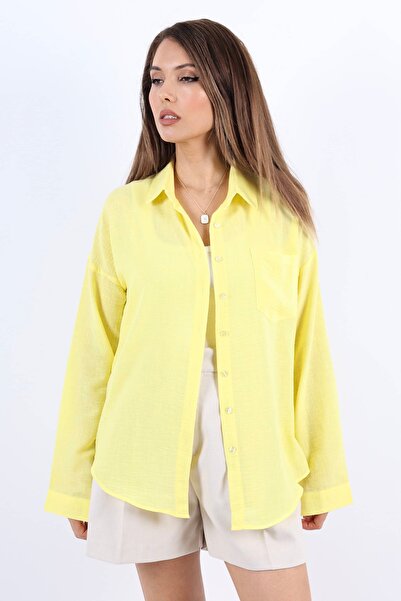 Ritnice Women's Yellow Linen Shirt - Well