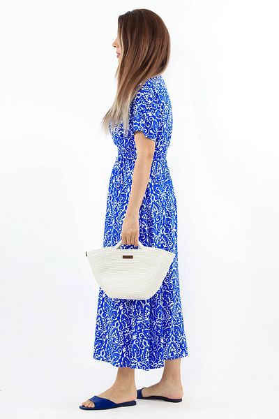 Ritnice Rochie de damă din viscoză Midi albastră albastra