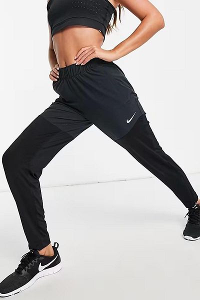 Nike Μαύρο παντελόνι Dri Fit 7/8 - Φούτερ για περπάτημα και τζόκινγκ