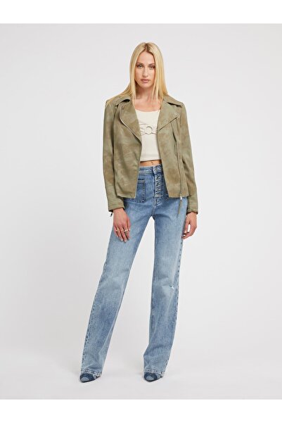 Guess New Agnes Kadın Biker Ceket