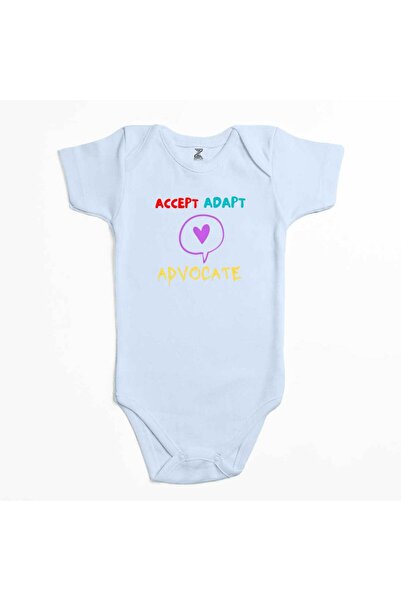 CrowsGate قبول Adapt Advocate Blue Color Baby Bodysuit