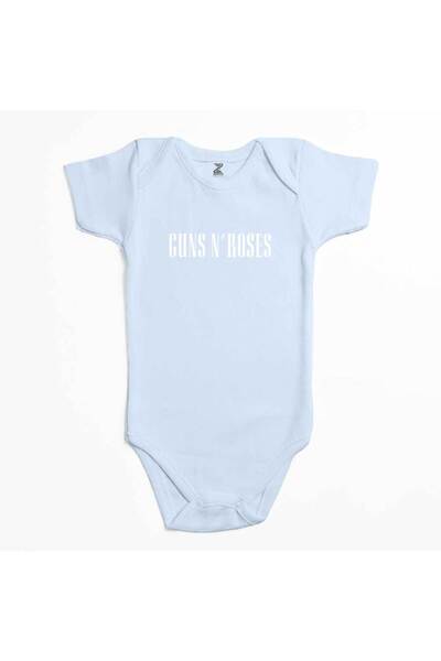 CrowsGate Guns N Roses Logo Blue Color Baby Bodysuit