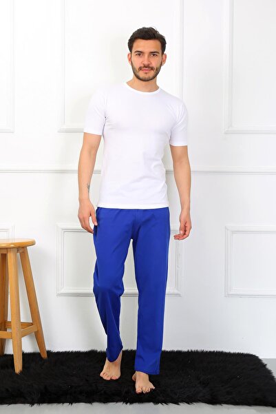 Akbeniz Men's Cotton Saks Single Bottom Pajamas 27495