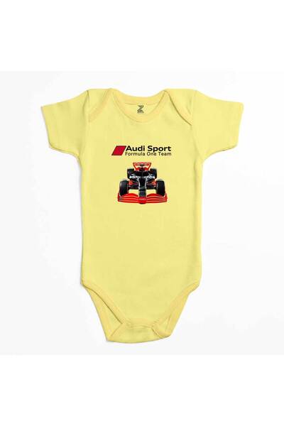 CrowsGate بدلة أطفال F1 Audi Sport Formula باللون الأصفر