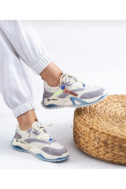 Guja İthal Yüksek Taban Renkli Kadın Sneakers