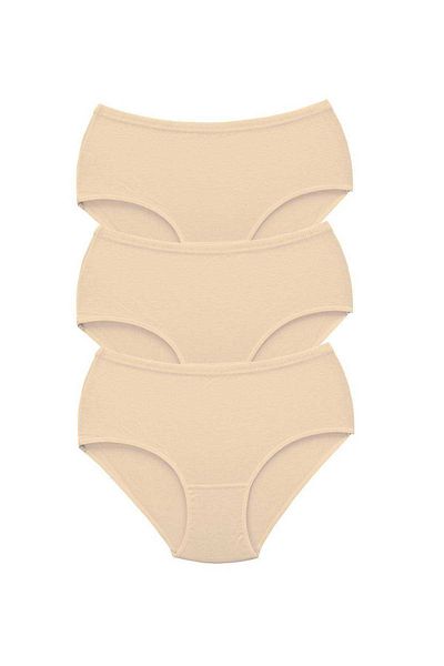 Angoravi 3 Pieces Tutku Women's High Waist Bato Thick Rubber Panties Skin