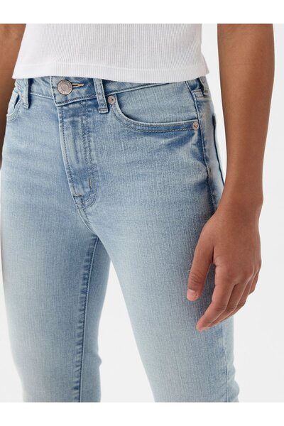 GAP Kız Çocuk Açık Mavi High Rise '70s Flare Jean Pantolon
