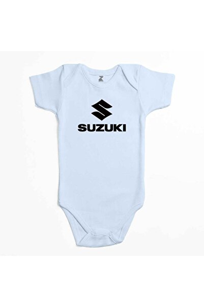 CrowsGate سوزوكي شعار النص أسود أزرق اللون الطفل ارتداءها