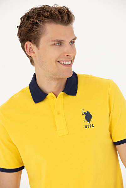 U.S. Polo Assn. Men's Dark Yellow Polo Neck T-Shirt 50263444 -Vr094
