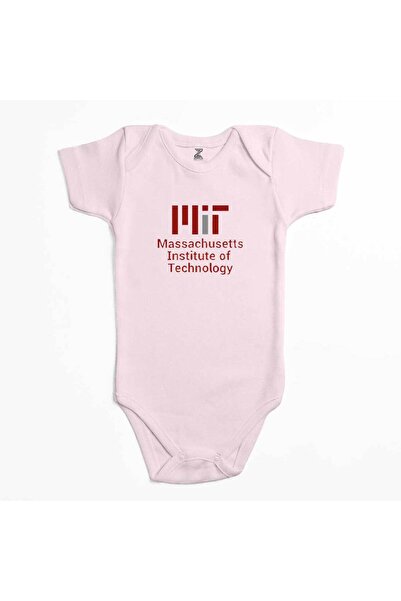 CrowsGate بدلة أطفال باللون الوردي تحمل شعار معهد ماساتشوستس للتكنولوجيا