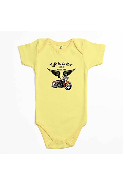 CrowsGate بدلة أطفال من نوع Vintage Harley Chopper باللون الأصفر