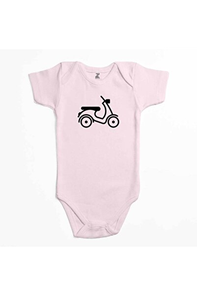 CrowsGate فيسبا سكوتر صورة ظلية اللون الوردي بدلة الطفل