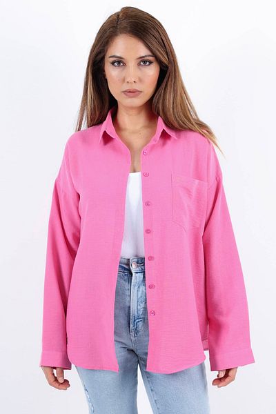 Ritnice Cămașă de in Well Pink de damă