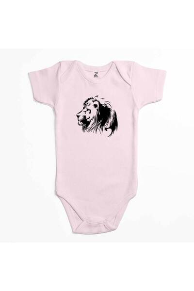 CrowsGate بدلة أطفال باللون الأسود على شكل أسد باللون الوردي