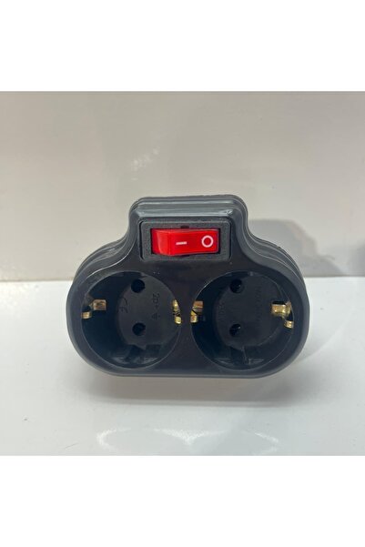 Genel Markalar İkili Anahtarlı Golyat Fiş Priz Siyah