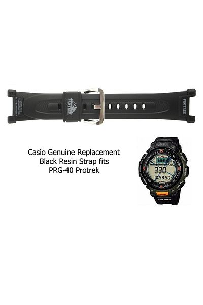 Casio Protrek Prg-240 Prg-40 Black Original Silicone Watch Strap