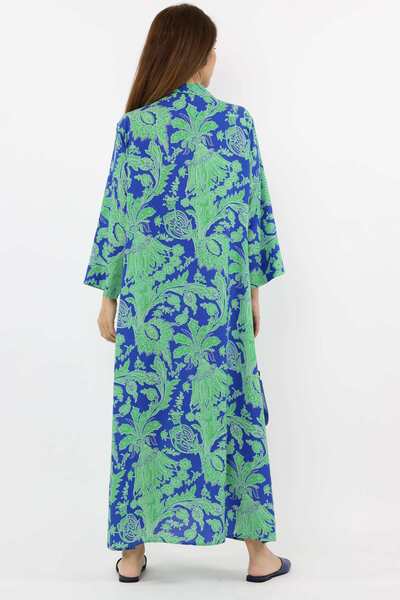 Ritnice Prive Women's Live Green 100% Viscose Maxi Length Pocket Summer Long Dress