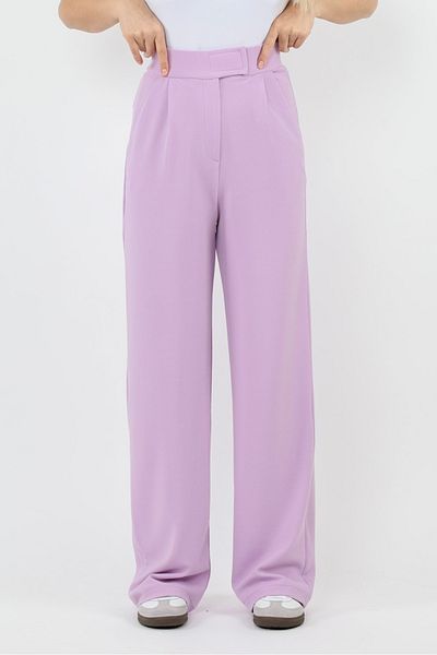 Ritnice Women's Velcro Closure Lycra Lilac Palazzo Trousers