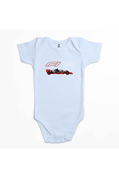 CrowsGate بدلة أطفال باللون الأزرق بشعار سيارة F1 Audi