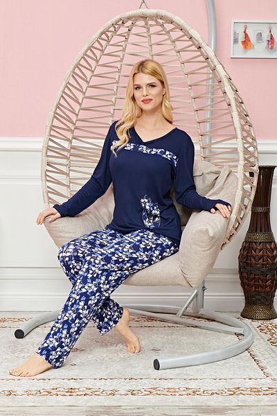 Rasanet Long Sleeve Pajama Set Model no 7612