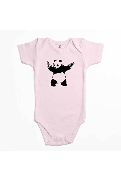 CrowsGate بدلة أطفال باللون الوردي من Panda Guns