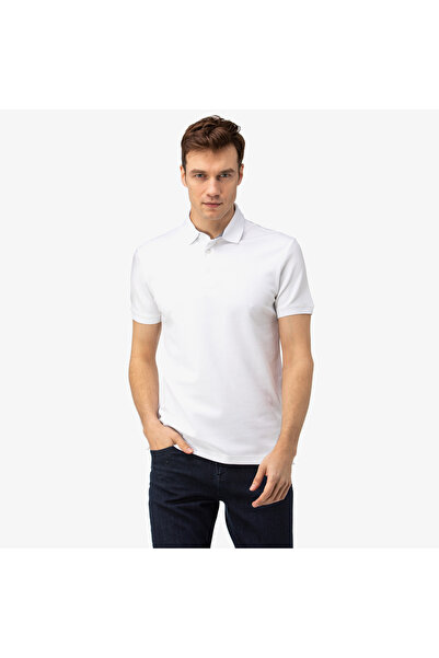 Nautica Erkek Beyaz Slim Fit Kısa Kollu Polo Yaka T-Shirt