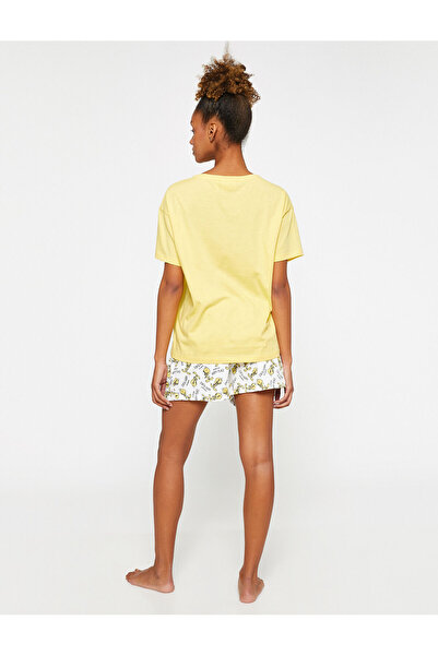 Koton Tweety Baskılı Pijama Takımı Şortlu Kısa Kollu